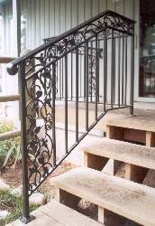 Black Powder Coated Stairway Railing